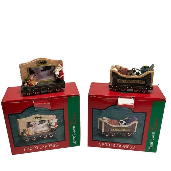 2 Home Towne Express 1999‎ toy express train car  sports & Photo Express NOS - Picture 1 of 14